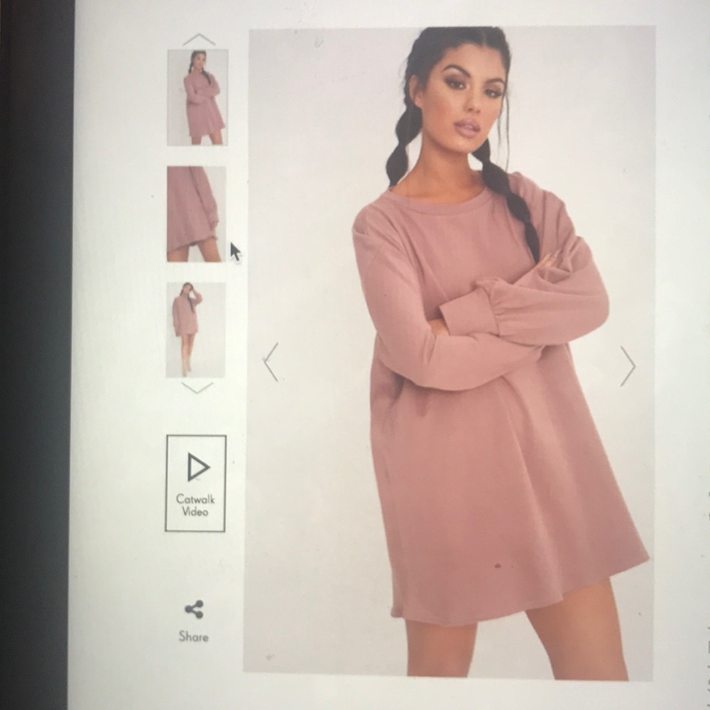 DARK Mauve Oversized Sweater Dress